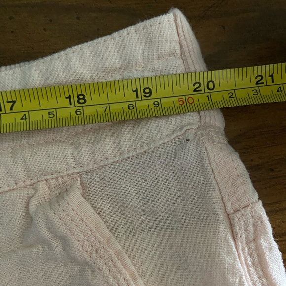 Per Se by Carlisle Linen Blend Cropped Drawstring Light Pink Pants Sz 1X - Picture 6 of 8